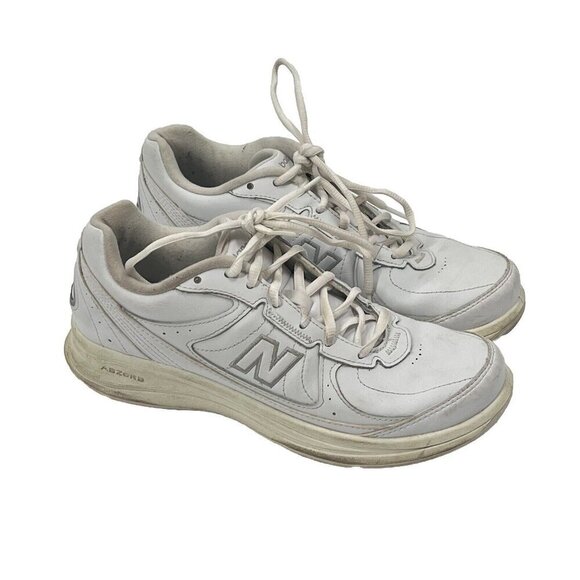 New Balance 557 White Leather Walking Sneakers Sz 9 .5 - Picture 1 of 7